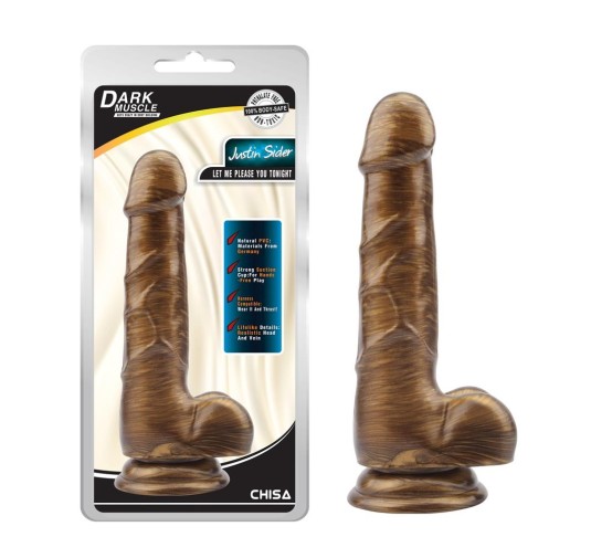 Dildo realistyczne jak penis przyssawka jądra 19cm